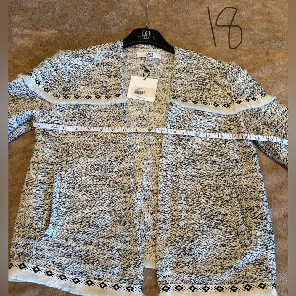 Jack by BB Dakota Black and White Knit Cardigan Size S *NWT* - Picture 7 of 9
